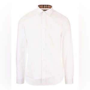 Burberry Brit White Men's Shirt with Monogram